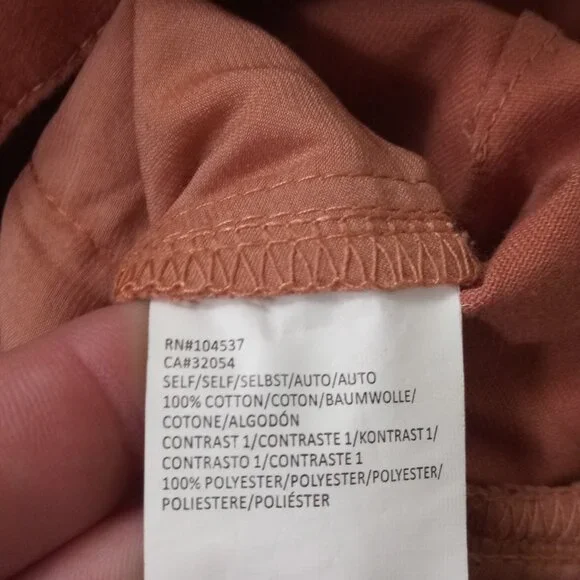 Tiny Wide Leg Pants Orange Pleat Front Ankle Crop Cuffed Hem High Rise S Women - Picture 5 of 10